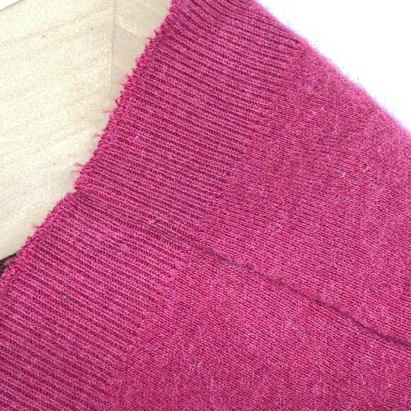 EILEEN FISHER Top S Cotton Jersey Boxy Turtleneck Long Sleeve Basic Pink Red USA - Picture 5 of 11